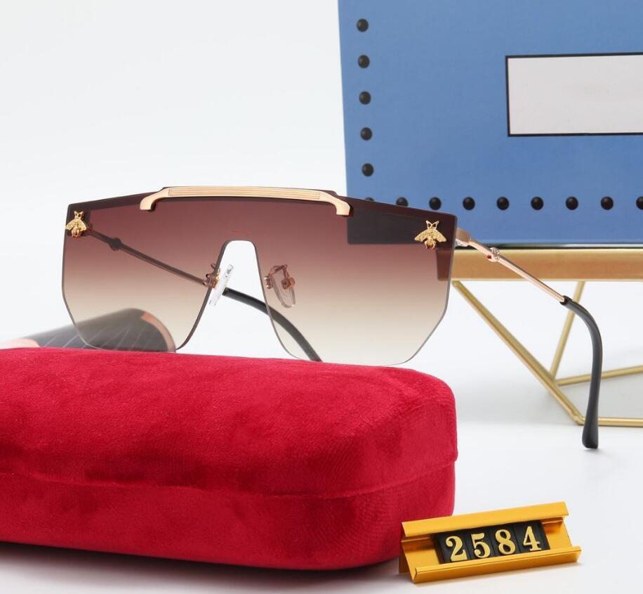 

Gjia designer Little bee letter lens series sunglasses women's uv visor driving sunglasses woman man original packaging sunglassescci