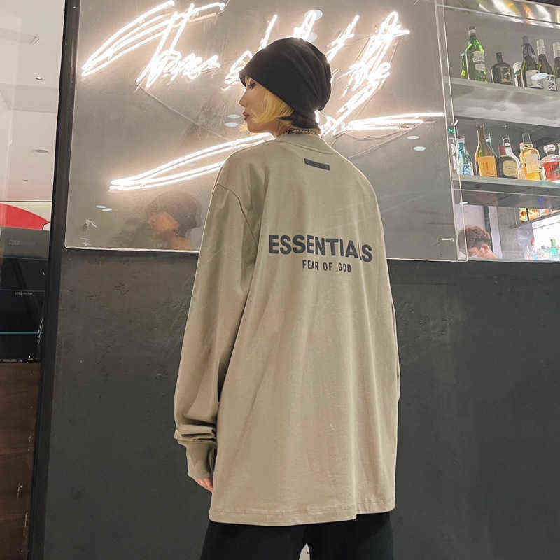 

Teenagers Sleeve Loose Thread Back Round Letter High Street Long Correct Men's and Women's Brand Version Neck t Shirts Multi