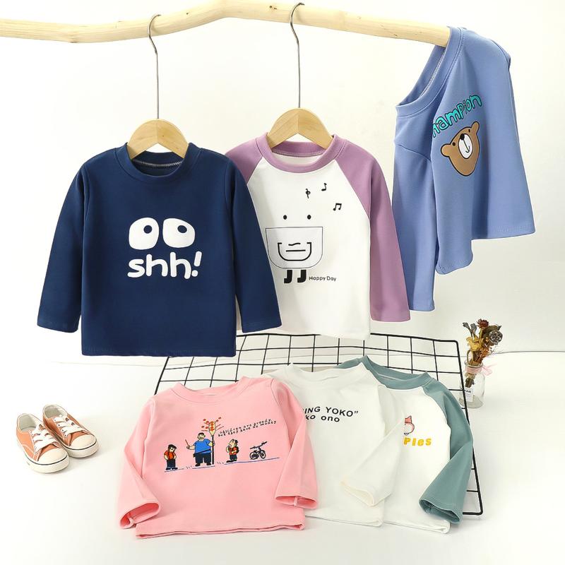 

T-shirts Kid Clothes Baby Boy Girl Cute Graphic Decoration Casual Children Hardcover Autumn Thickening Warm Sweater ClothesT-shirts, White