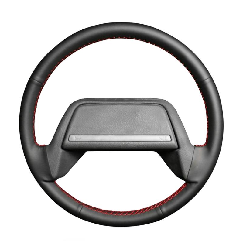 

Steering Wheel Covers Hand Sew Black PU Artificial Leather Car Cover For Lada 2114 2108 2115 2110 2111 2112 2113 2120 21099 1997-2009Steerin