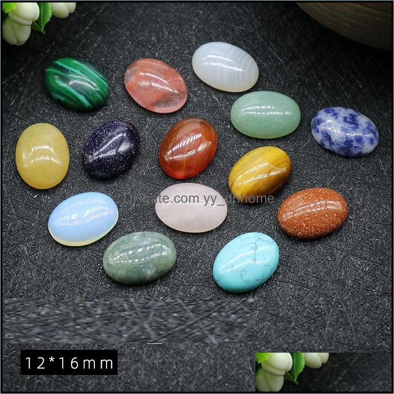 

Stone 12X16Mm Flat Back Assorted Loose Oval Cab Cabochons Beads For Jewelry Making Healing Crystal Wholesale Drop Delivery 20 Yydhhome Dhwue