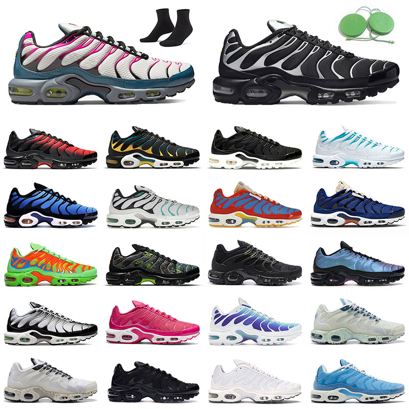 

2022 Arrival Tn Plus Running Shoes Sell well Tns Sneakers Terrascape Oreo Mint Green Accents Hyper Jade Black Metallic Silver Pink Teal Volt Men Women Trainers Sports, 36-46 triple black