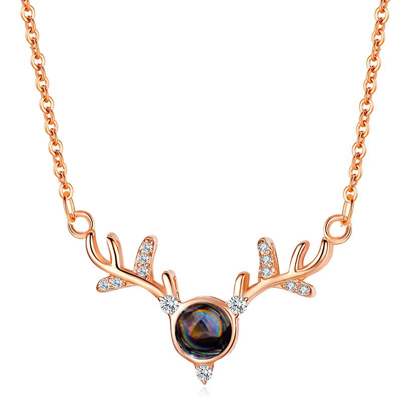 

Pendant Necklaces Simple Projection Necklace Women's Language Letter Clavicle Chain Stainless Steel NecklacePendant