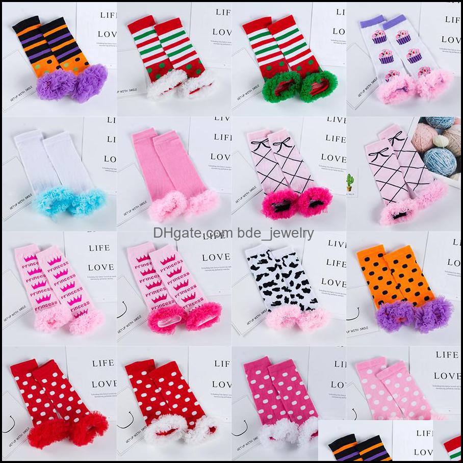 

Socks Baby Kids Clothing Baby Maternity Stripe Girls Cotton Ruffle Lace Knee Pad Sock Infant Toddler Cows Do Dhwov, As photo remark colors