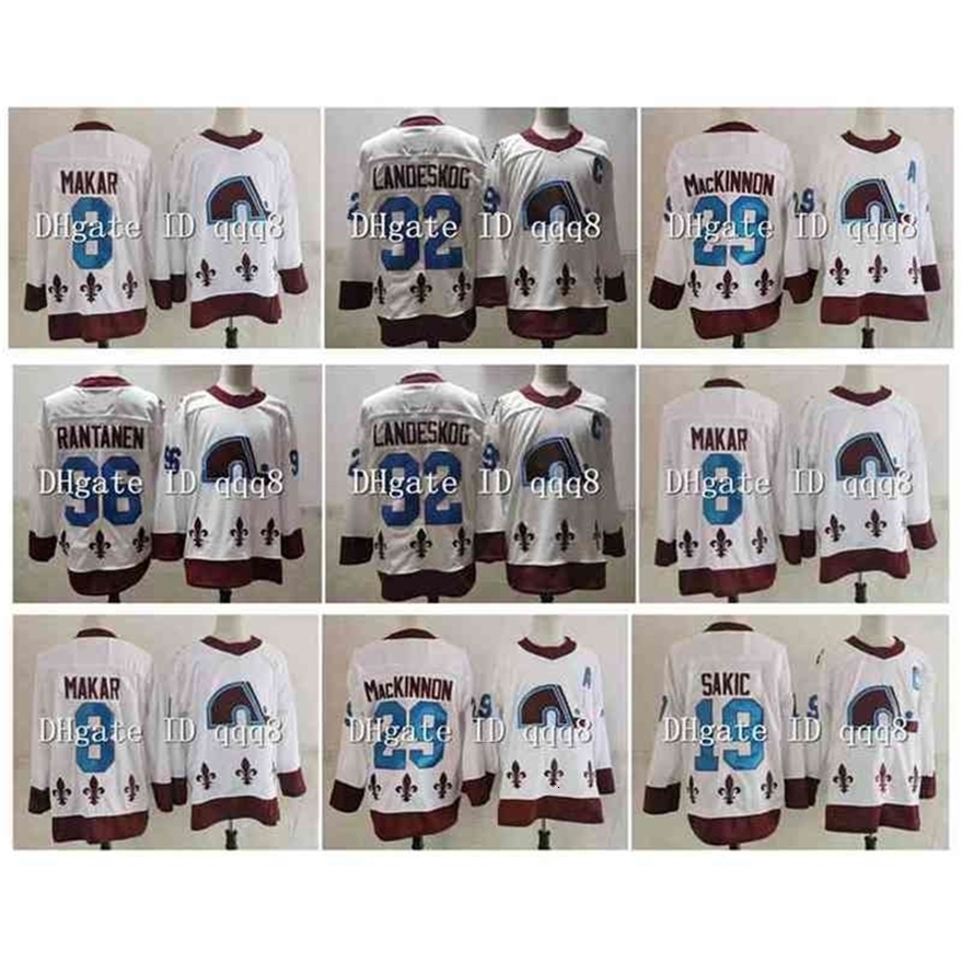 Xfl2020 95 2021 Reverse Retro Jersey 29 Nathan MacKinnon 8 Cale Makar Gabriel Landeskog Mikko Rantanen Sakic Forsberg Hockey