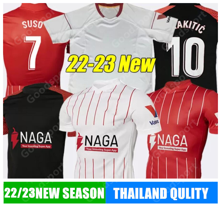 

22/23 Camiseta SevillaS Soccer Jerseys LAMELA I.RAKITIC PAPU J.KOUNDE GOMEZ J.NAVAS DE JONG SUSO PAPU GOMEZ MUNIR Y.EN-NESYRI 2022 2023 Football shirt Men Kids Kits, 21-22 home