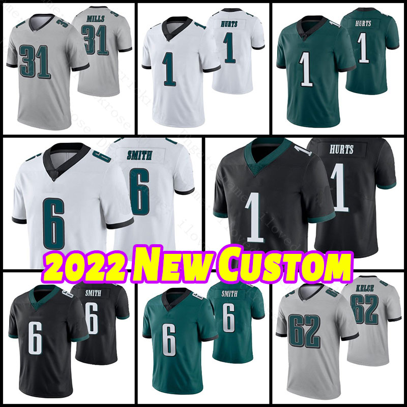 11 AJ Brown 6 Devonta Smith Michael Vick Custom Football Jersey Jalen blesse Miles Sanders Brian Dawkins Jason Kelce Fletcher Cox Donovan McNabb