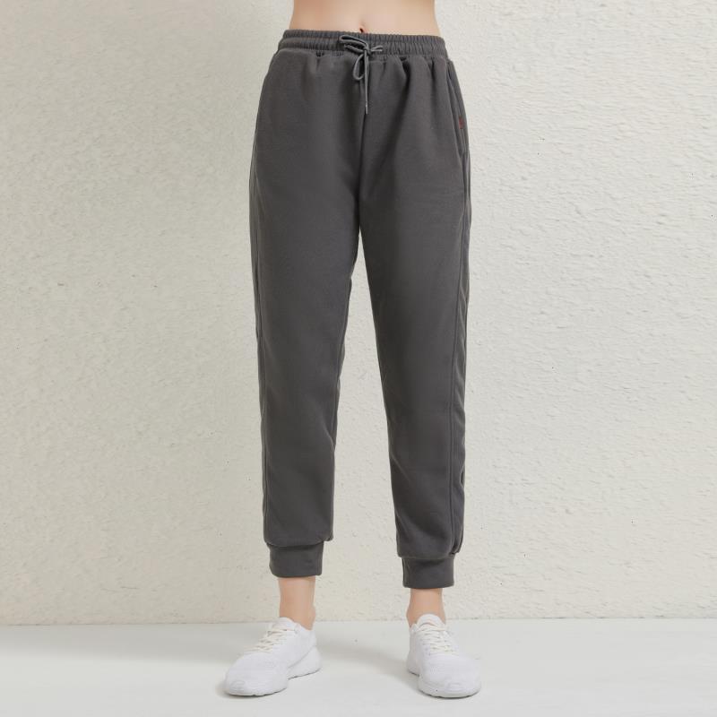 

Winter Warm Pants Loose Korean Version Plus Velvet Thick Sports Wide-leg Womens Harlan Beam Foot Guard, Black