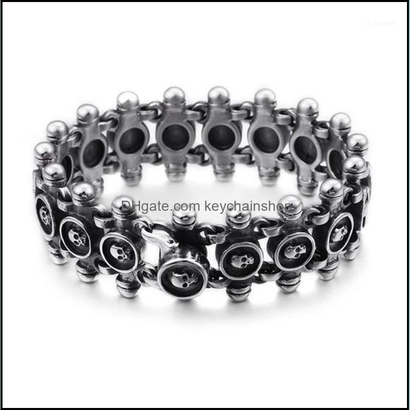 

Bangle Retro Fashion Skl Metal Bracelet Exaggerated Punk Rock Style Mens Jewelry1 Drop Delivery 2021 Bracelets Jewelry 9Ml15