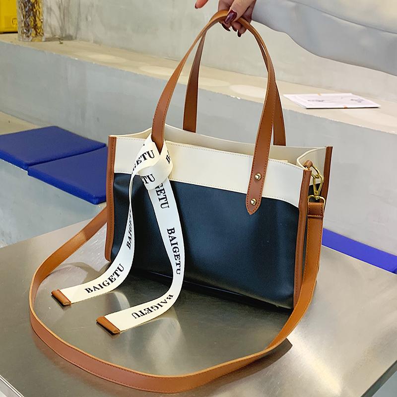 

Evening Bags VeryMe Casual Large Capacity Pu Shopping Bag 2022 Simple Luxury Handbags For Ladies Shoulder Crossbody Pack Sac A Main Femme, Black