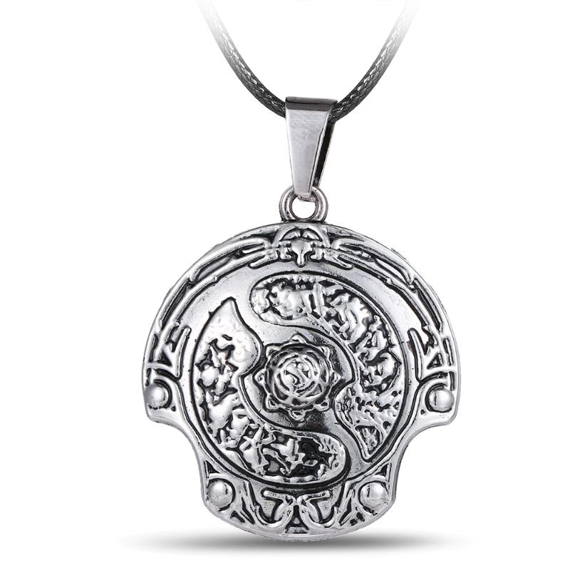 

Pendant Necklaces J-J Dota 2 Immortal Champion Shield Necklace For Men Women TI 5 Aegis Of Champions Jewelry Cosplay Key Holder