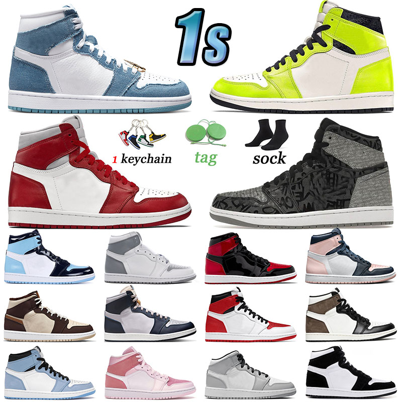 

1 1s Newest Basketball Shoes Newstalgia Rebellionaire Men Trainers Sports Denim Retro Stealth Bred Patent Women off Heritage Visionaire White Jumpman Sneakers, B26 36-46 obsidian