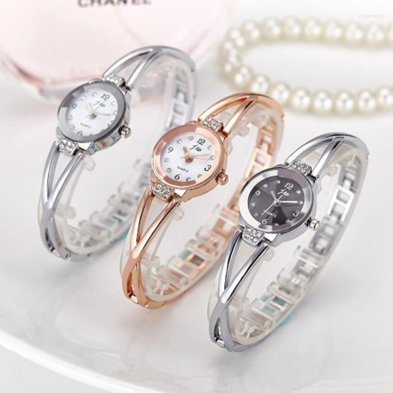 

Wristwatches Fashion Brand Lady Watch Steel Band Student Bracelet Life Waterproof Clock Luxurious Thin Jewelry Women Quartz Hand, Gold
