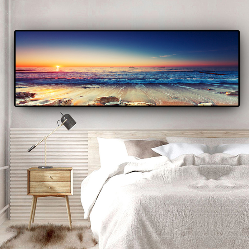 

Zonsondergangen Sky Natuurlijke Coast Ocean Sea Beach Landschap Panorama Canvas Schilderij Posters En Prints Muur Foto Voor Woonkamer