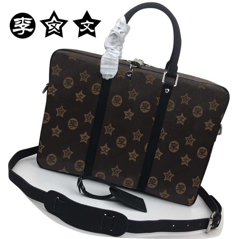 

Designer Bag Fashion Luxury New Men's Bag Handbag One shoulder Cross body Business Real Leather Bag Cowhide Briefcase, 124780