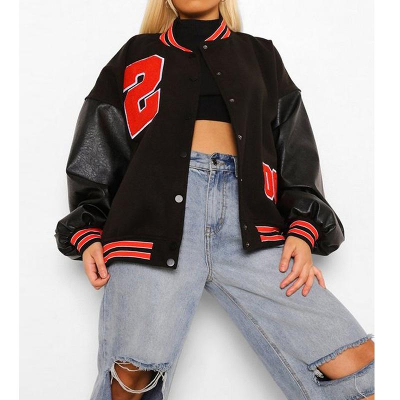 

Women' Jackets Autumn Winter Varsity Baseball Bomber Jacket Uniform For Women Fashion Retro Clothes Streetwear Oversized CoatWomen, Arpicot a