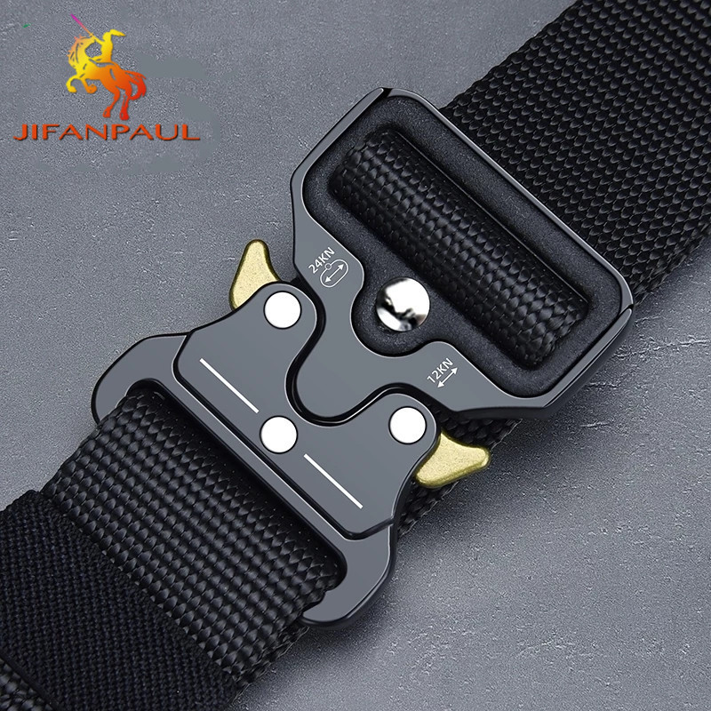 

Men's Belt Army Outdoor Hunting Tactical Multi Function Combat Survival High Quality Marine Corps Canvas For Nylon Male Luxury 220411, Black