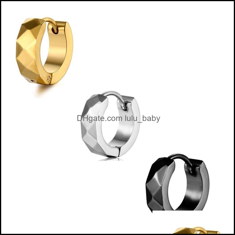 

Body Arts Tattoos Art Health Beauty Piercing Jewelry Titanium Steel Ear Hoops Punk Rock Hoop Earrings For Men And Women Dhq9O
