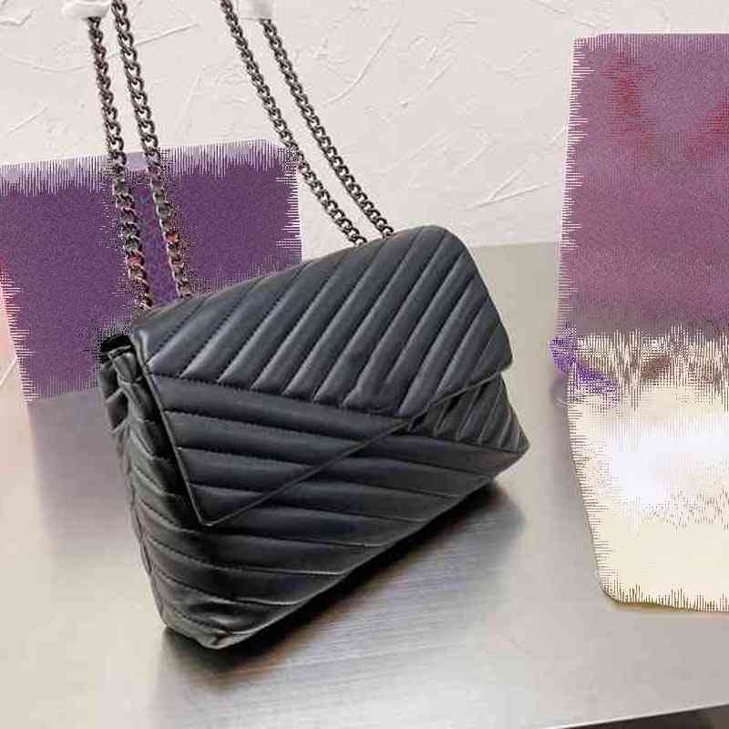 Sacs à bandouliers Luxury Brand Messager Messager Fap Simple Square Bag Sac de femme de haute qualité Chaîne en cuir Mobile Phone Mobile sacs à m