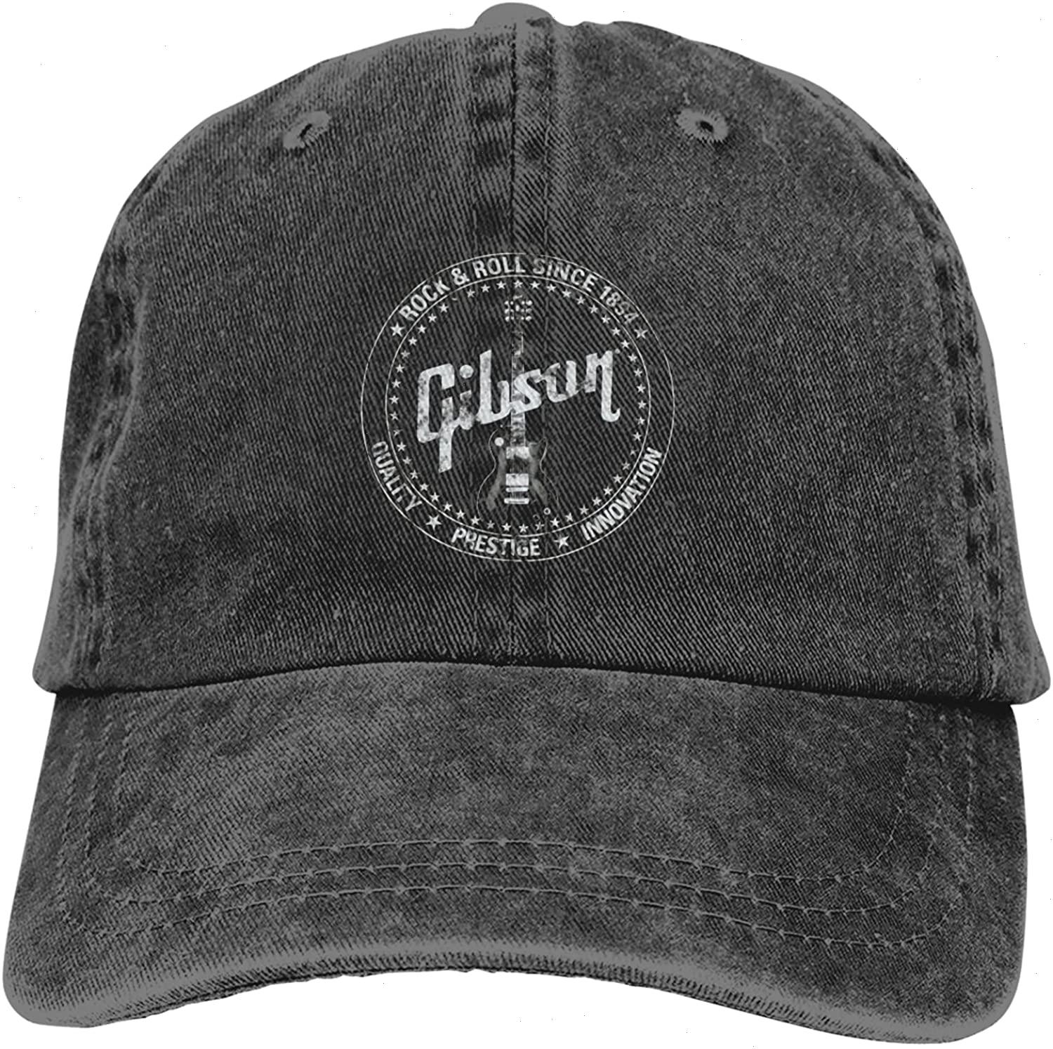 

Ooworld Gibson Since 1894 Mccarty Les Paul Guitar Denim Cap For Women Ball Men Unisex Cowboy Hiphop Sun Hat, 19