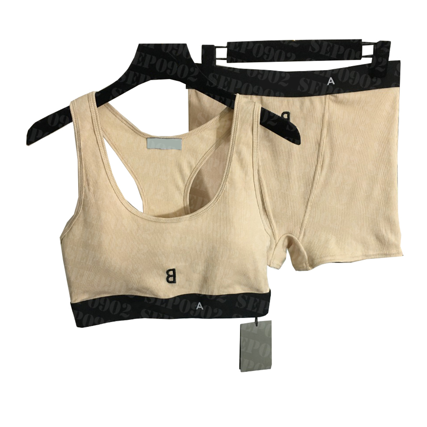 

Letter Embroidery Gym Outfit Tight Fitting Yoga Outfits Women Solid Color Tracksuit Highly Elastic Sports Shorts, Extra shipping fee