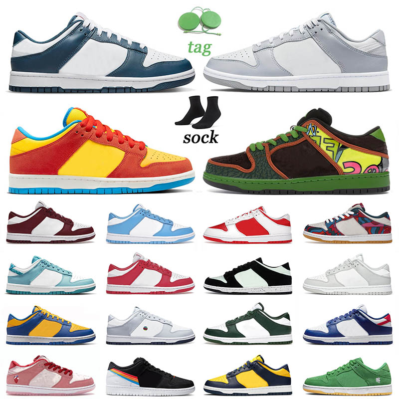 

2022 Top Quality Skate Low Running Shoes Size US 13 Valerian Blue Bart Simpson Paisley Black White Michigan Vintage Green Mens Women Trainers Sneakers 36-47, A13 coast 36-45