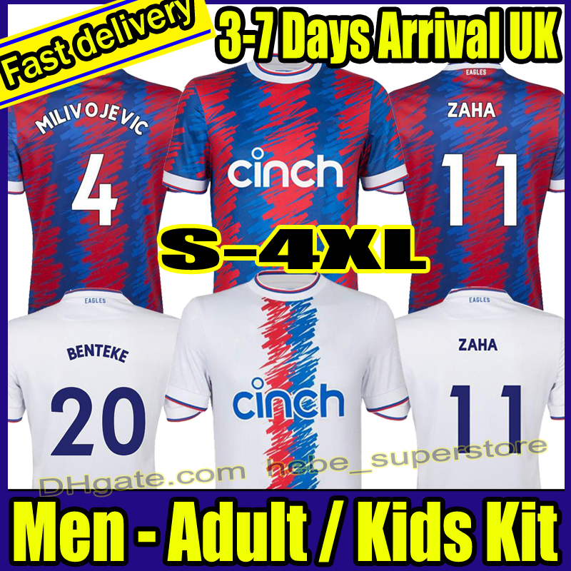 

22/23 Palace Soccer Jerseys Zaha MILIVOJEVIC TOWNSEND SAKHO BENTEKE MATETA EZE McARTHUR CPFC 2022 2023 Home Away EAGLES men kids Kits sock Full sets Football Uniform, 22-23 home
