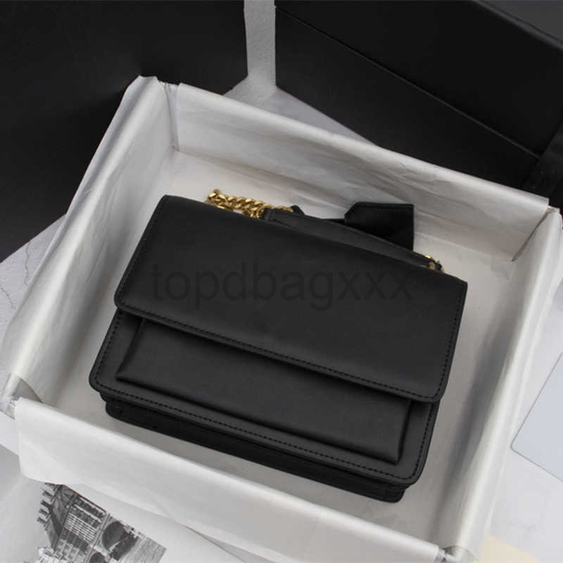

Luxury Designer Sunset bag Classic latest color women Shoulder bags chain Toothpick pattern leather womens ysls Crossbody handbags, Just box