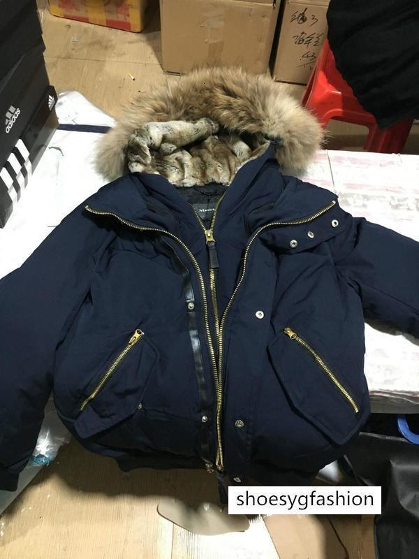 

Designer Winter Men Parkas Long Mack-age-dixon-f Down & Jacket Real Raccoon Collar White Outerwear Coats, Custom