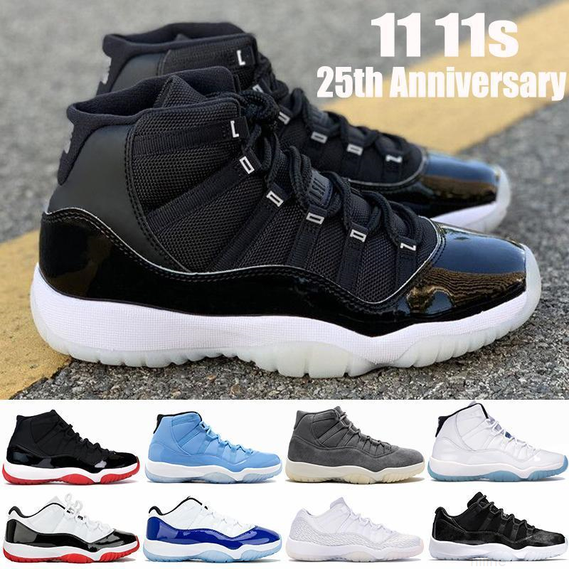 

2021 New Top 11 11s 25th Anniversary Jumpman mens basketball shoes low white bred concord ovo grey snake skin pantone men women sneakers