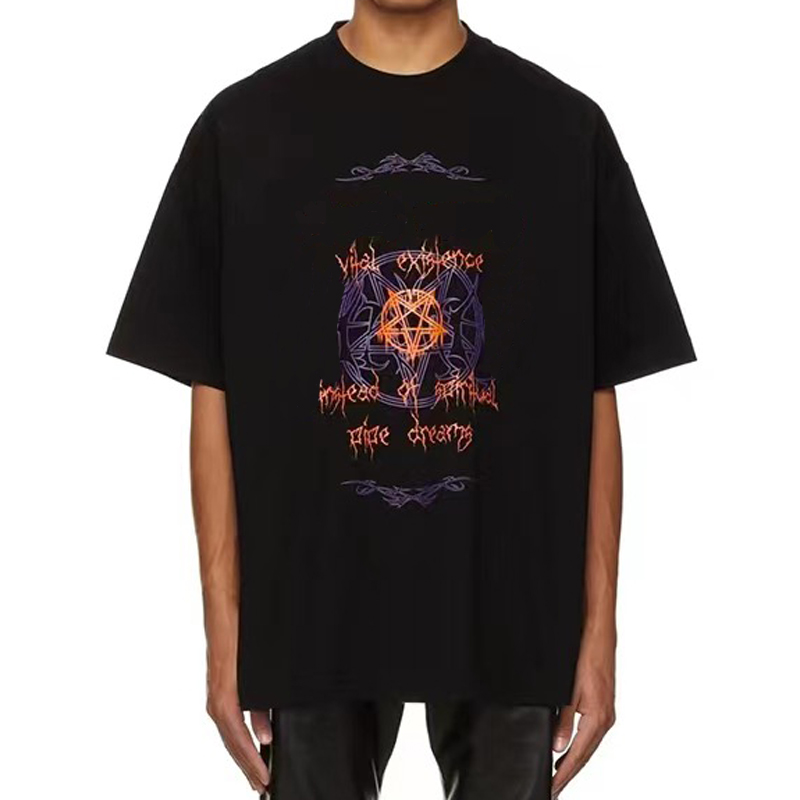 

22ss VT Vital Exissttence printed Tee Fashion Short sleeve crew neck black T-Shirt Man Women Summer casual Hip Hop Highstreet FZTX539