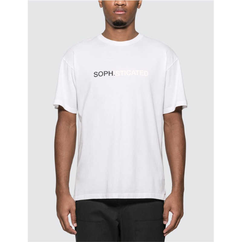 

Men' T-Shirts Japan sophnet. Philosophy white printed T-shirt philosophy T-shirt cotton short sleeve 210g
