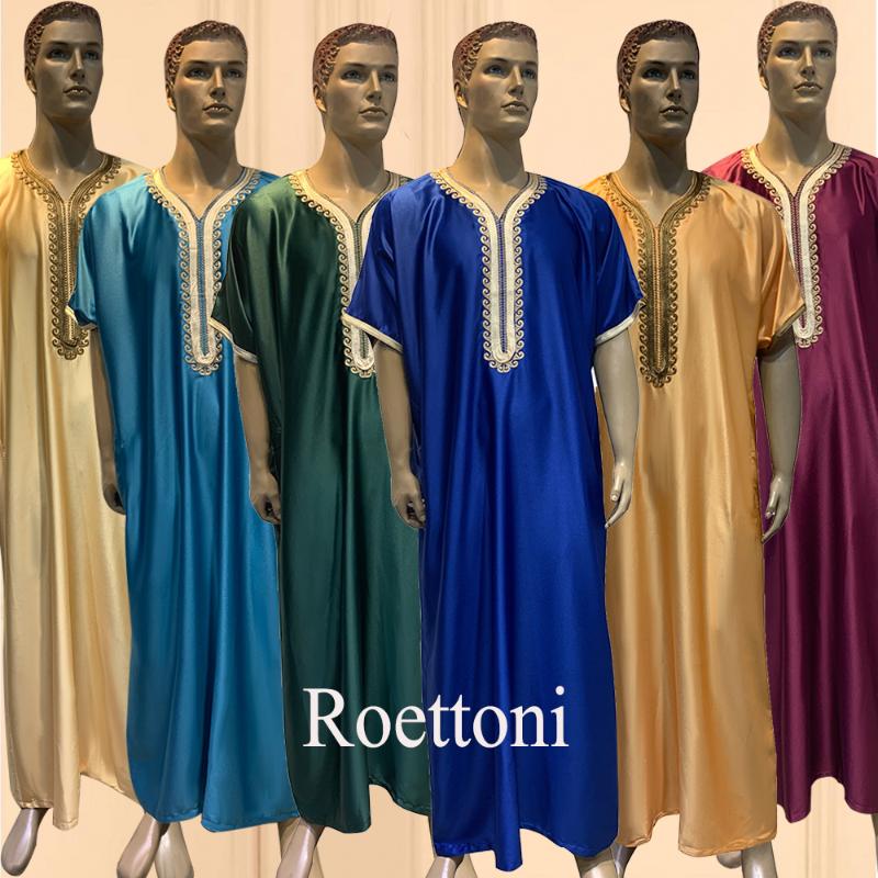 

Ethnic Clothing Roettoni MaFabric 1 Piece Muslim Long Kaftan Men Prayer Maxi Robe Jubba Thobe For Pakistan Saudi Arabia Djellaba RamadanEthn
