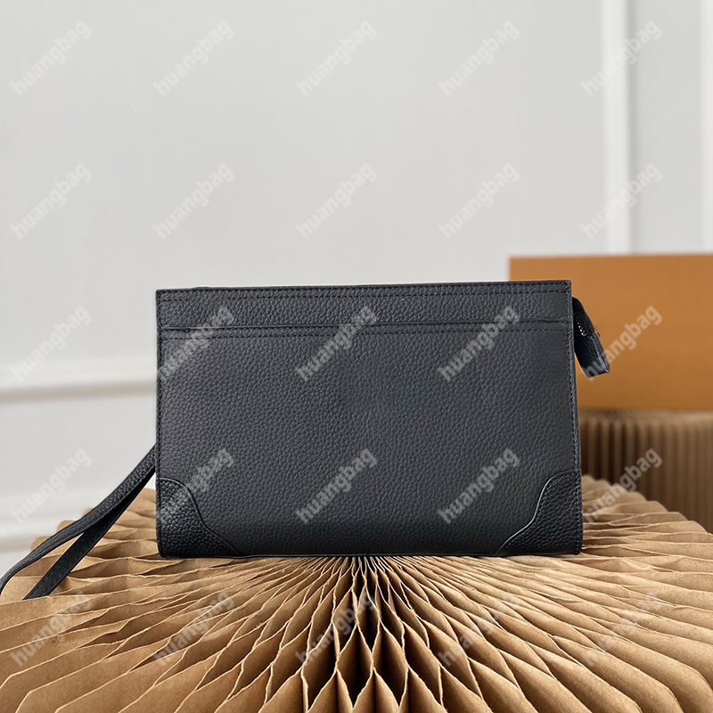 Pochette pour hommes Sacs à main en cuir de haute qualité Sacs de poignet de créateur Sac à main en cuir Portefeuille classique Titulaire de la c