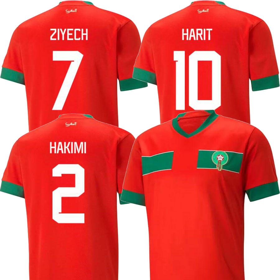 

2022 Morocco soccer jerseys HAKIMI Maillot marocain ZIYECH EN-NESYRI football shirts HARIT SAISS IDRISSI BOUFAL jersey Maroc national team shirt 22 23, Home