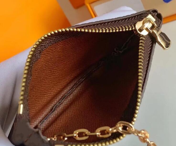 

Luxury Top Designer key chain pouch Men Women Keychains Accessories Mini purse Lover Keychains Zip pocket Fashion Small leather bags