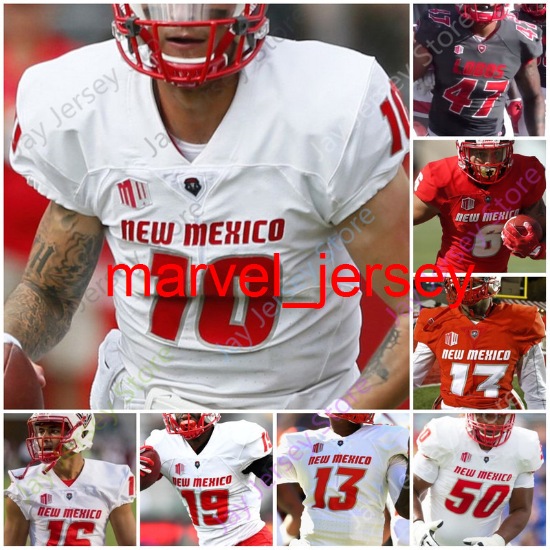 

New Mexico Lobos NMU Football Jersey NCAA College Brian Urlacher Tevaka Tuioti Sheriron Jones Ahmari Davis Kress Williams Hearn Hart Carroll, White
