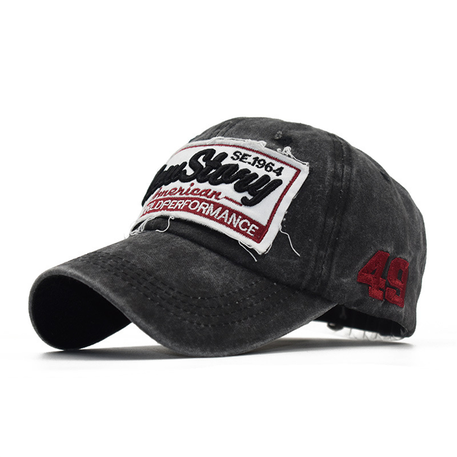 Explosion Models Washed To Make Old Letters Baseball Cap Wild Trendy Men and Women American Flag Cotton Hat