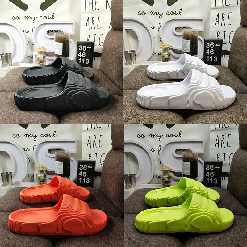 

2022 slide designer slipper men women outdoor beach slippers white black bone desert sand glow green orange mens slides, # 6