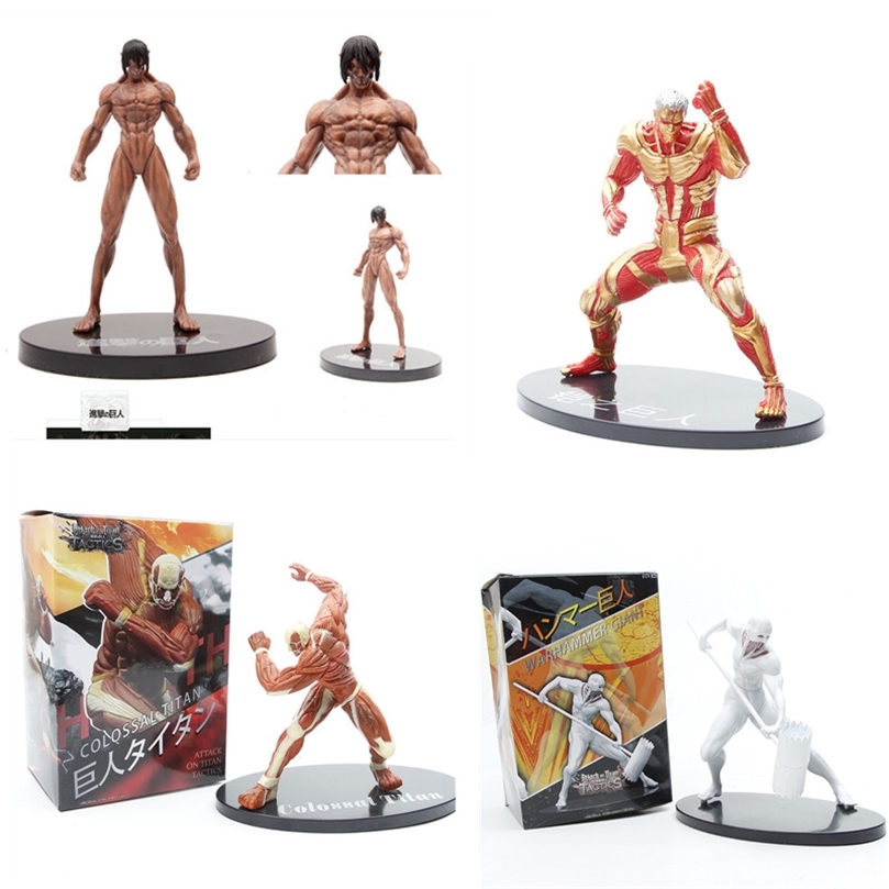 

Attack On Titan Anime Figure Eren Yeager Armored War Hammer Titan Giant Doll Action Figuras PVC Model 15cm Collection Toy 220520, 17cm