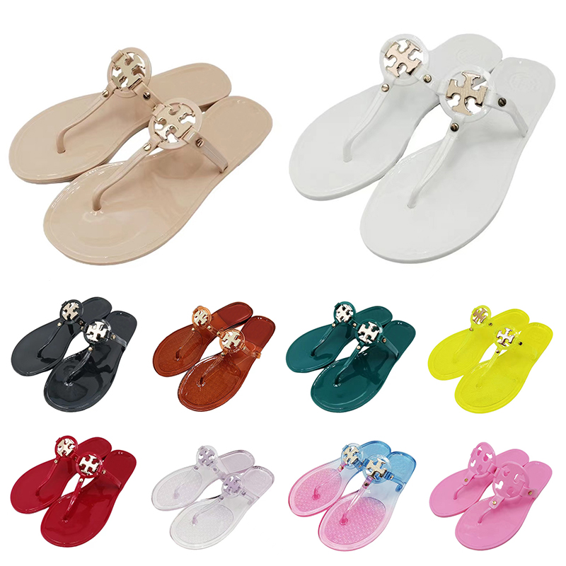 

Sandals Classic Summer slippers Bright black women shoes beach Flip flops sexy Flat heel Lady Belt buckle Soft cow Leather Hollow sandals