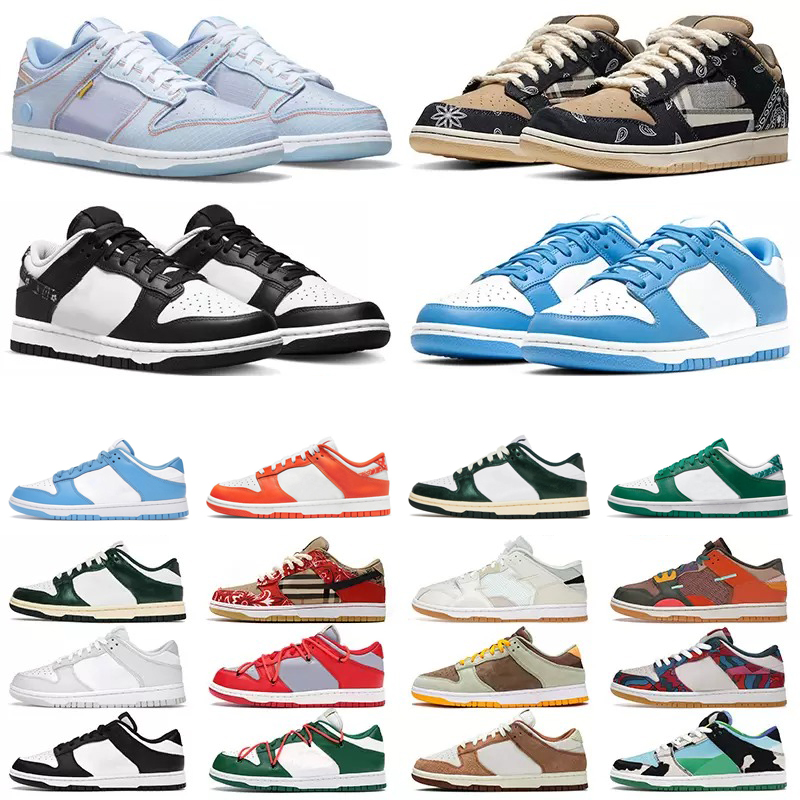 

2022 Top dunksb mens womens lows casual shoes designer platform sneakers Black White blue Chunky UNC Coast Grey Parra OG Club Skate low Abstract Art sports trainers, Box