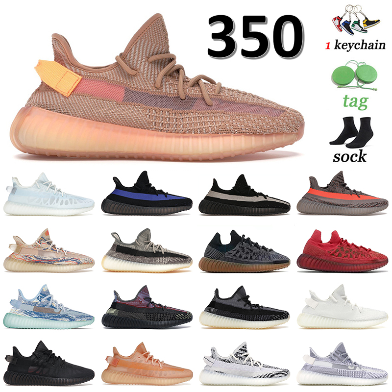 

Yeezies'350 v2 Designer Running Shoes Mens Women Clay Mono Ice Dazzling Blue Core Black White Static Reflective Bred Cinder Kanys'Boost Trainers Sneakers 36-48, 2 36-47