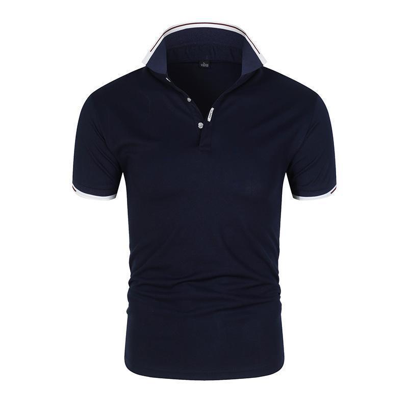 

Men's Polos Golf Shirts For Men Short Sleeve Half Zipper Lapel Tops Casual Slim Trend Good Quality Tees Summer Designer ClothingMen's Men'sM, Blue-b