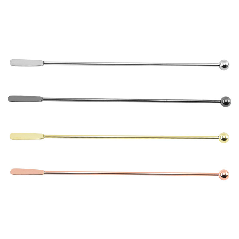 

Bar Tools Stainless Steel Coffee Beverage Stirrers Stir Cocktail Drink Swizzle Stick with Small Rectangular Paddles XBJK2203