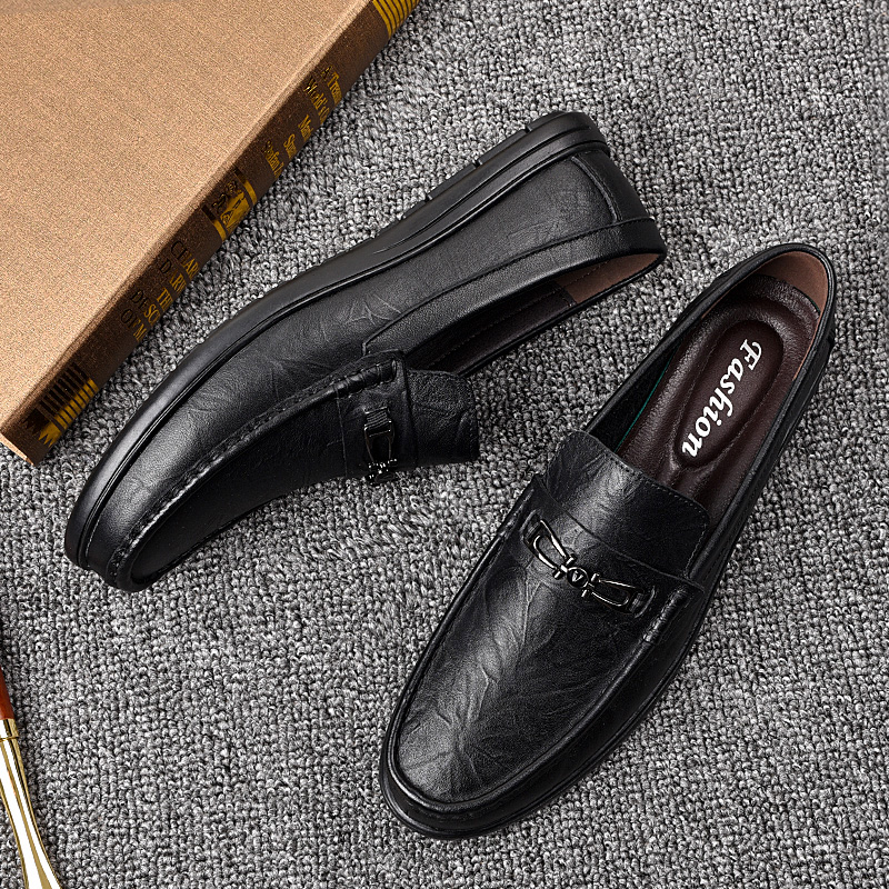 

Genuine Leather Men Casual Shoes Luxury Brand 2022 Mens Loafers Moccasins Breathable Slip on Black Driving Shoes Plus Size -47, Black 1