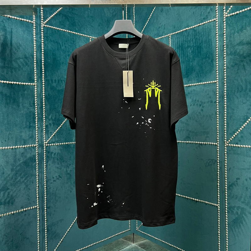 

Travavis Scocott Cactutusjjack Letter embroidery Tee Fashion T-Shirt Man Women Summer casual beach hip hop FZTX1191, Black