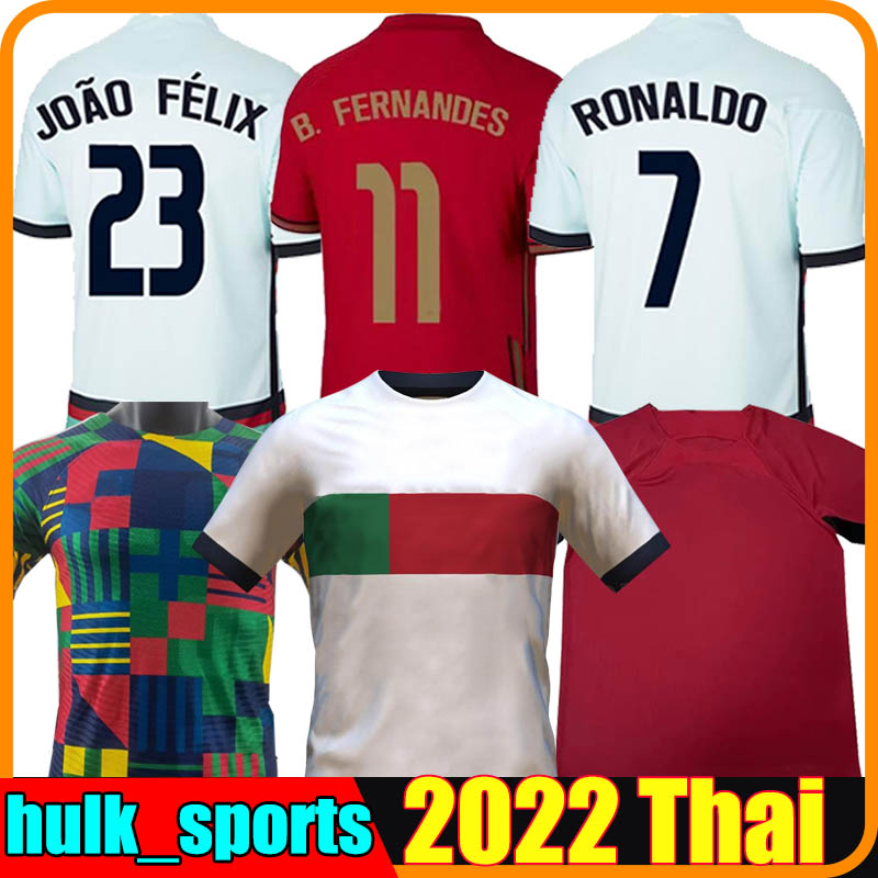 

2022 Portuguesa JOAO FELIX soccer jerseys RUBEN NEVES BRUNO RONALDO FERNANDES Portugieser 2021 Portuguese football shirt Men Kids kit sets DIEGO J. OTAVIO uniforms, 2021 home