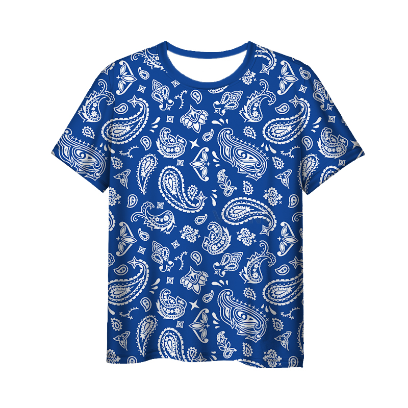 

New 3D Print Causal Clothing Bandana Pattern Fashion Men Women T-shirt Plus Size Size -7XL 008, Color of picture