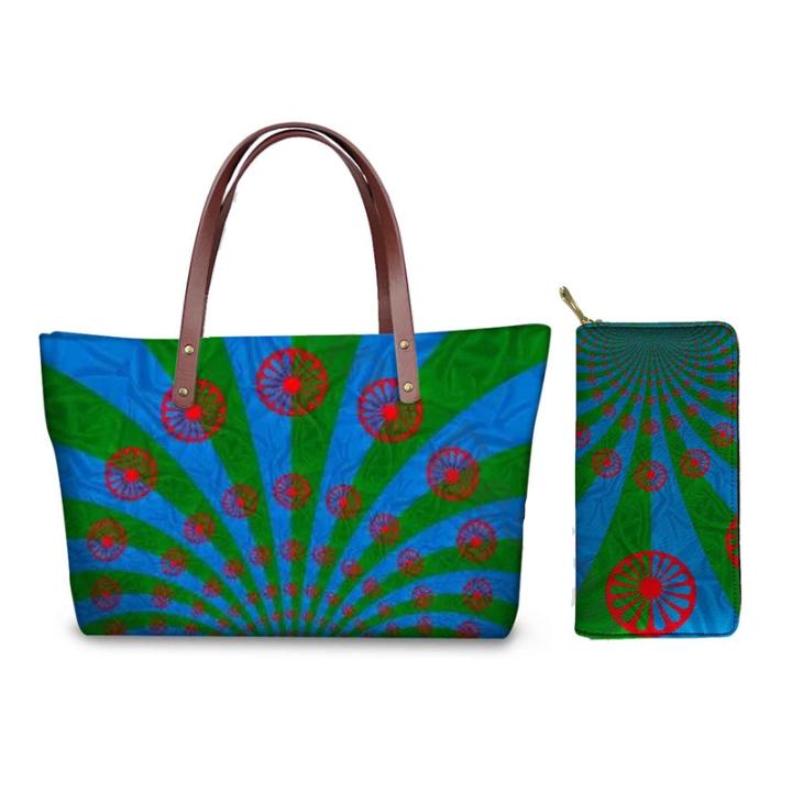 

Evening Bags Bandera Gitana Handbags For Women Romany Roma Travellers Flag Print Females Shoulder Bag 2pcs/set Top-Handle Bolso MujerEvening, Hwal0205z21